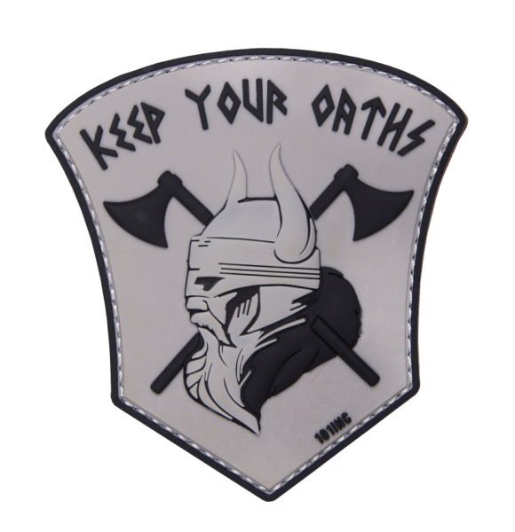 101 INC KEEP YOUR OATHS 3D PATCH GREY