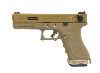 WE ПИСТОЛЕТ GLOCK 18 V2 FORCE BLOWBACK W/ MAGWELLS 20963