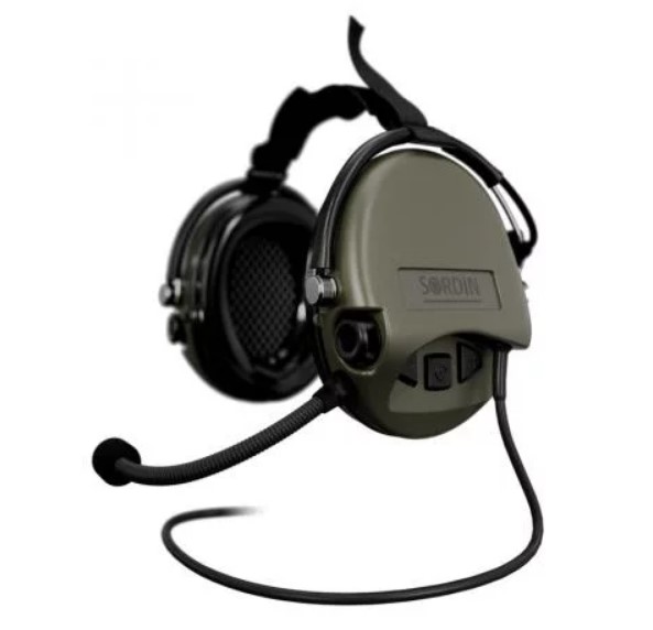 SORDIN НАУШНИКИ АКТИВНЫЕ SUPREME MIL CC NECKBAND GREEN 76332-06-S
