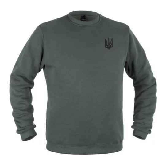 P1G-TAC СВИТШОТ ЗИМНИЙ ТРИЗУБ LOGO FOLIAGE GREEN UA281-29911-FG-TRL