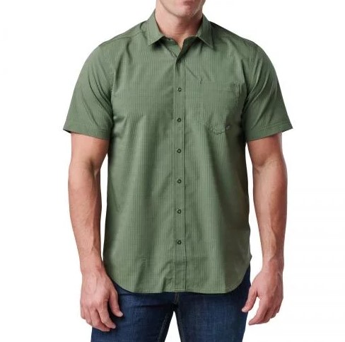 5.11 РУБАШКА ТАКТИЧЕСКАЯ AERIAL SHORT SLEEVE SHIRT GREENZONE 71378-368
