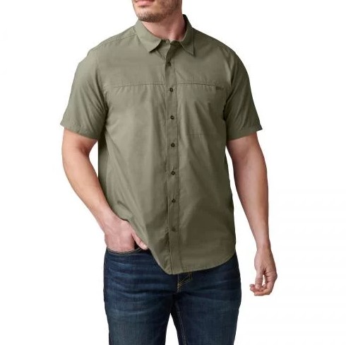 5.11 РУБАШКА ТАКТИЧЕСКАЯ WYATT SHORT SLEEVE SHIRT SAGE GREEN 71203-831