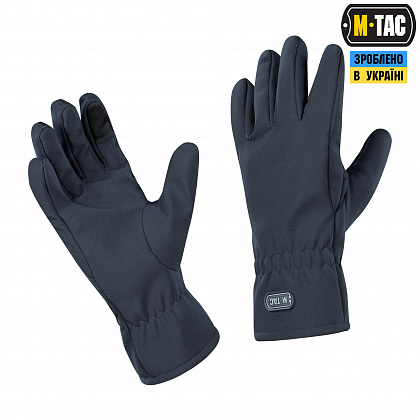 M-TAC РУКАВИЧКИ ДЕМІСЕЗОННІ SOFT SHELL DARK NAVY BLUE