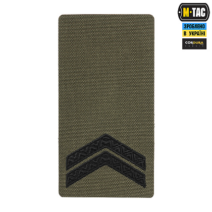 M-TAC ПОГОН НА ЛИПУЧКЕ МЛАДШИЙ СЕРЖАНТ (ВИШИВКА) RANGER GREEN