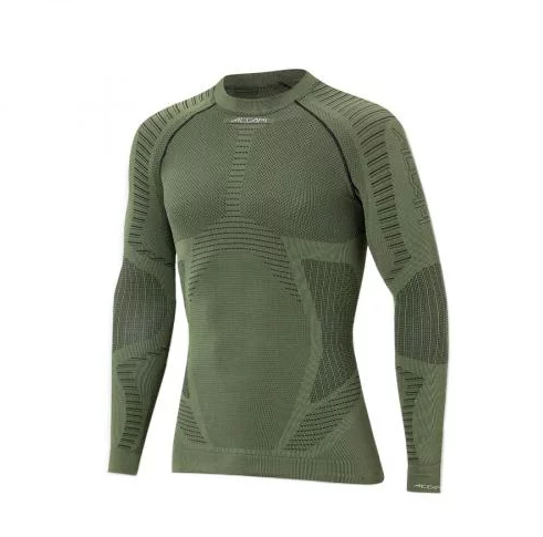 ACCAPI ТЕРМОРЕГЛАН ERGOWOOL MEN'S LONG SLEEVE SHIRT MILITARY GREEN/BLACK ACCXA801.1799