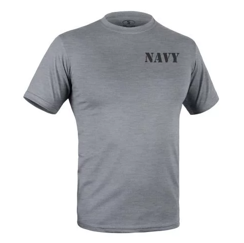 P1G-TAC ФУТБОЛКА С ПРИНТОМ NAVY LOGO GREY MELANGE UA281-29891-GM-NVL