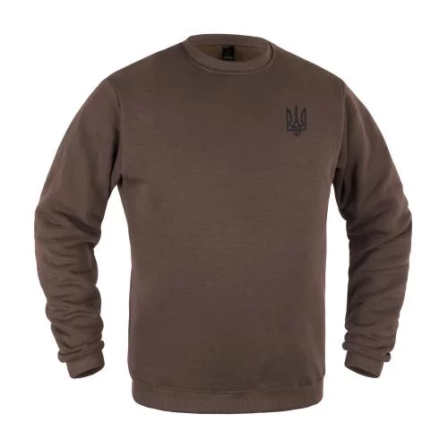 P1G-TAC СВІТШОТ ЗИМОВИЙ ТРИЗУБ LOGO BROWN UA281-29911-BR-TRL