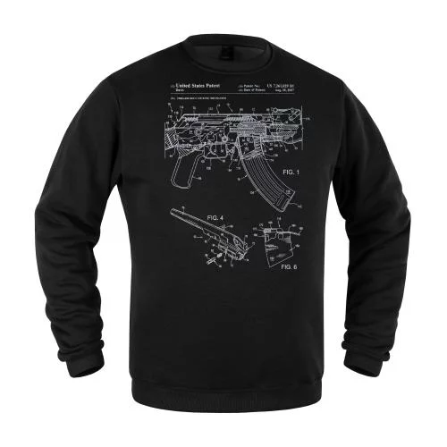 P1G-TAC СВИТШОТ ЗИМНИЙ AK-47 COMBAT BLACK UA281-29911-BK-AK