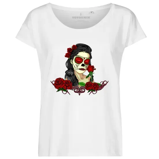VOYOVNIK ЖІНОЧА ФУТБОЛКА LA SANTA MUERTE WHITE 29336