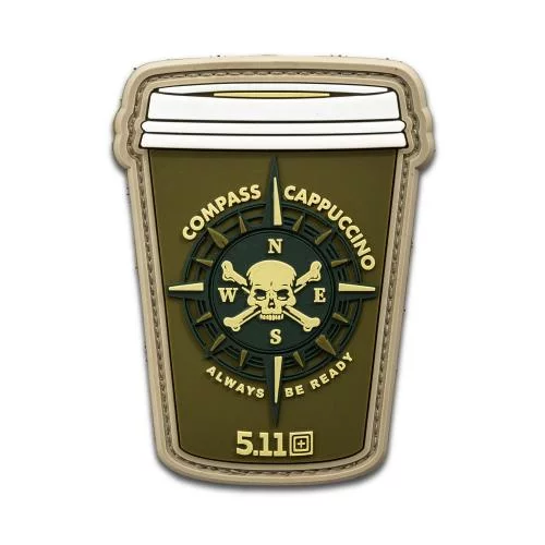 5.11 НАШИВКА COMPASS CAPPUCCINO PATCH MILITARY GREEN 92435-225