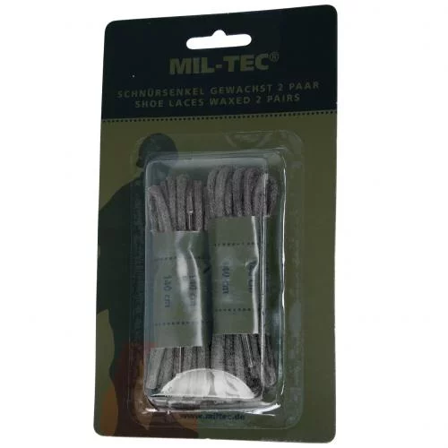 MIL-TEC ШНУРКИ STURM SHOE LACES WAXED 140 CM BLACK 12913002