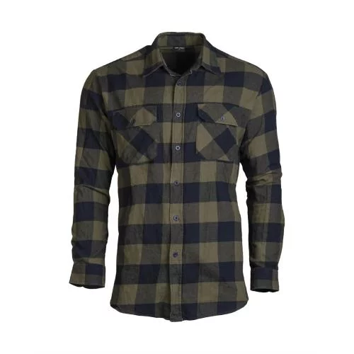 MIL-TEC РУБАШКА В КЛЕТКУ STURM FLANNEL SHIRT LIGHT RANGER GREEN/BLACK 10939001