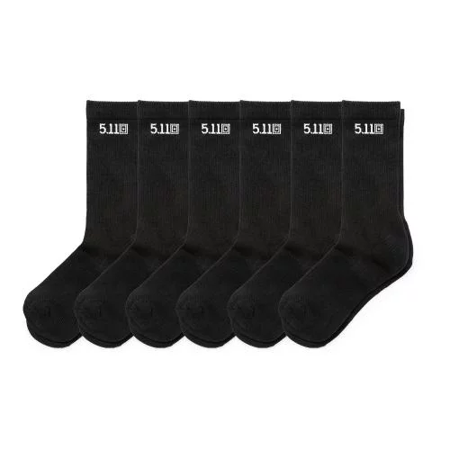 5.11 ШКАРПЕТКИ ТАКТИЧНІ DUTY READY BASIC CREW SOCKS 6 ПАР BLACK 10049-019