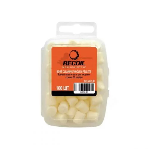 RECOIL ВОВНЯНІ ПЕЛЕТИ-ПАТЧІ ДЛЯ ЧИЩЕННЯ СТВОЛА КАЛІБР 30 MULTI 6412-30