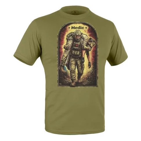 P1G-TAC ФУТБОЛКА З ПРИНТОМ MEDIC OLIVE DRAB