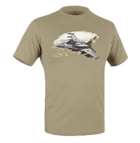 P1G-TAC ФУТБОЛКА С ПРИНТОМ F-16 TAN