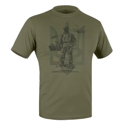 P1G-TAC ФУТБОЛКА З ПРИНТОМ ГЕРОЇ НЕ ВМИРАЮТЬ OLIVE DRAB UA281-29891-OD-KZ