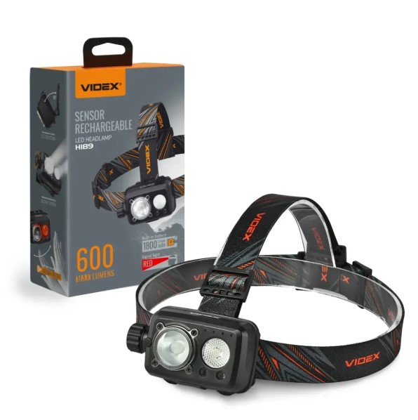 VIDEX НАЛОБНИЙ ЛІХТАР VLF-H189 600LM 5000K 34123