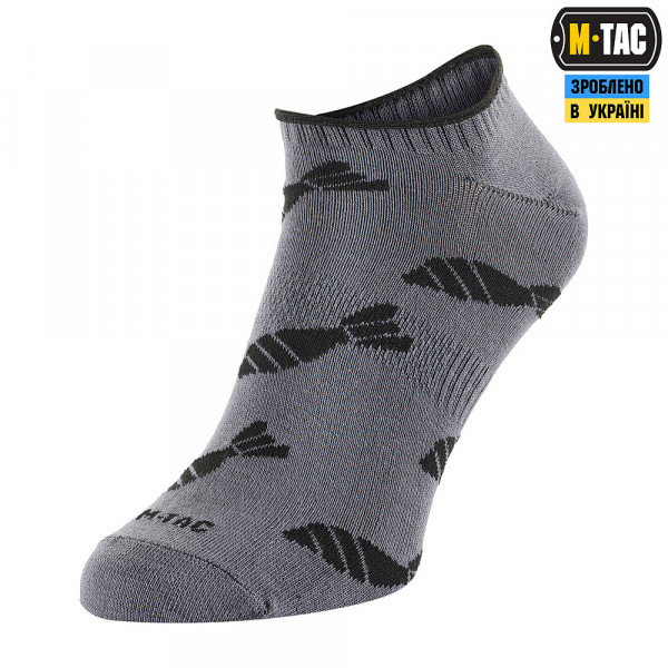 M-TAC ШКАРПЕТКИ ЛІТНІ ЛЕГКІ MORTAR BOMBS DARK GREY