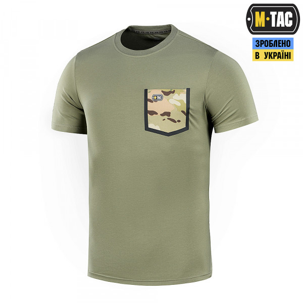 M-TAC ФУТБОЛКА З КИШЕНЕЮ 93/7 LIGHT OLIVE