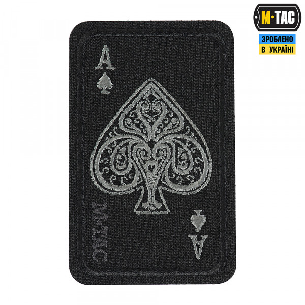 M-TAC НАШИВКА ACE OF SPADES (ВИШИВКА) BLACK