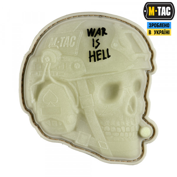 M-TAC НАШИВКА WAR IS HELL 3D PVC GID