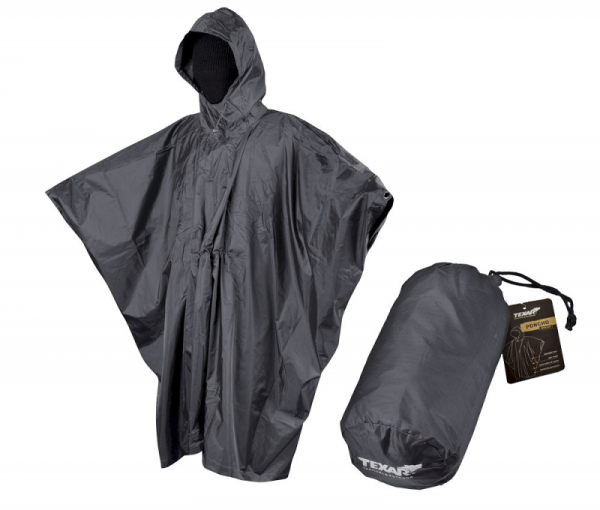 TEXAR ПОНЧО RIP-STOP BLACK 24881
