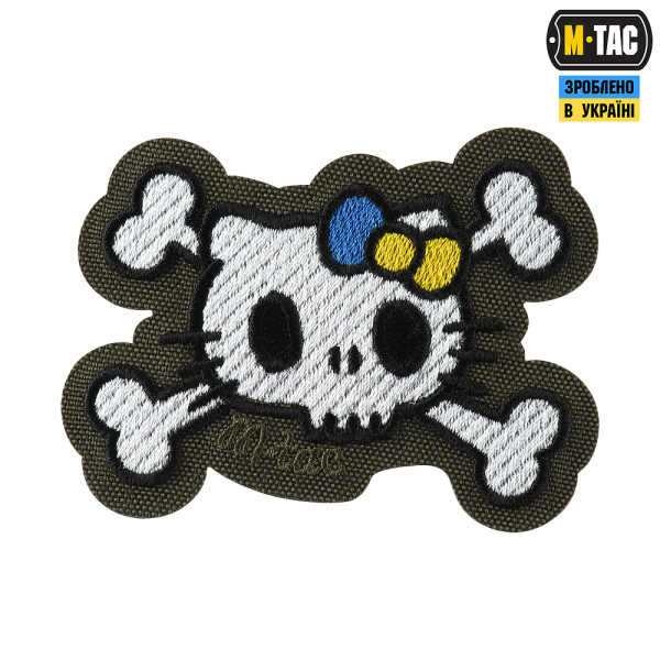 M-TAC НАШИВКА KITTY (ВИШИВКА) WHITE/RANGER GREEN