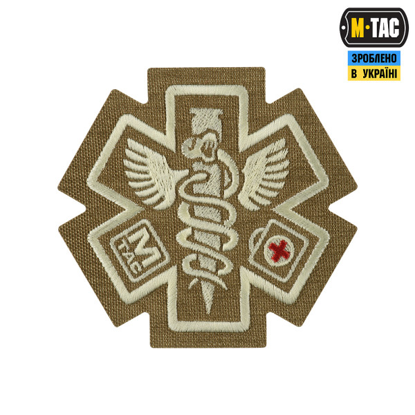 M-TAC НАШИВКА PARAMEDIC (ВИШИВКА) COYOTE