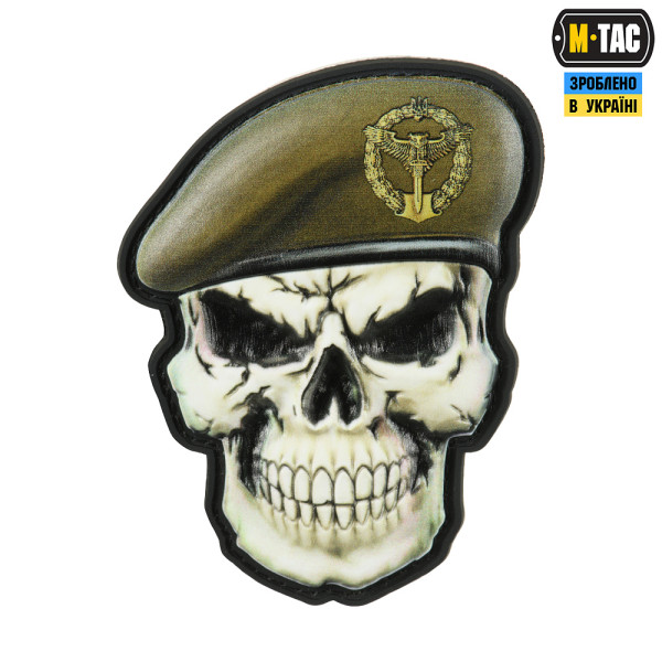 M-TAC НАШИВКА ЧЕРЕП У БЕРЕТІ (ГУР МО)