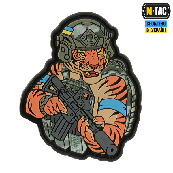 M-TAC НАШИВКА ТИГР БЛАКИТНИЙ СКОТЧ PVC MМ14