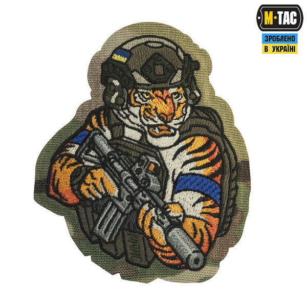 M-TAC НАШИВКА TIGER (ВИШИВКА) MULTICAM/RG/BLUE