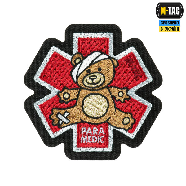 M-TAC НАШИВКА PARAMEDIC ВЕДМІДЬ (ВЫШИВКА) BRONZE/BLACK