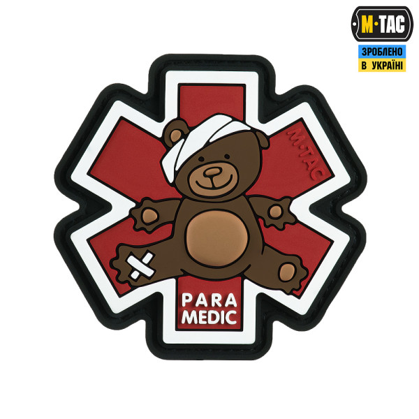M-TAC НАШИВКА PARAMEDIC ВЕДМІДЬ (PVC) BROWN/BLACK