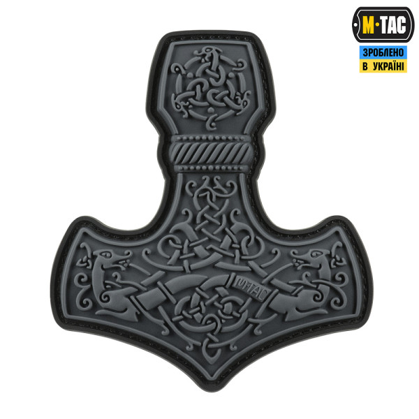 M-TAC НАШИВКА MJÖLNIR LARGE PVC GREY