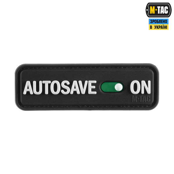 M-TAC НАШИВКА AUTOSAVE PVC BLACK