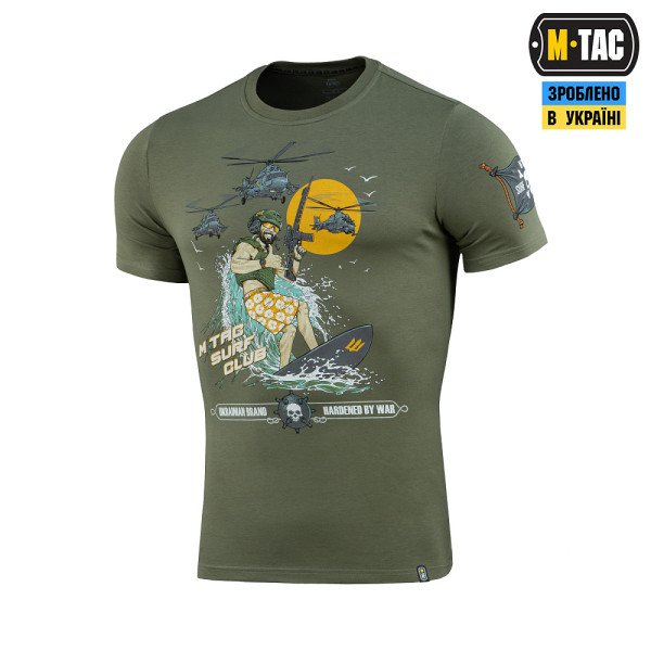 M-TAC ФУТБОЛКА SURF CLUB LIGHT OLIVE
