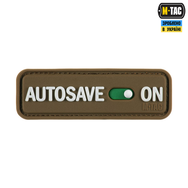 M-TAC НАШИВКА AUTOSAVE PVC COYOTE
