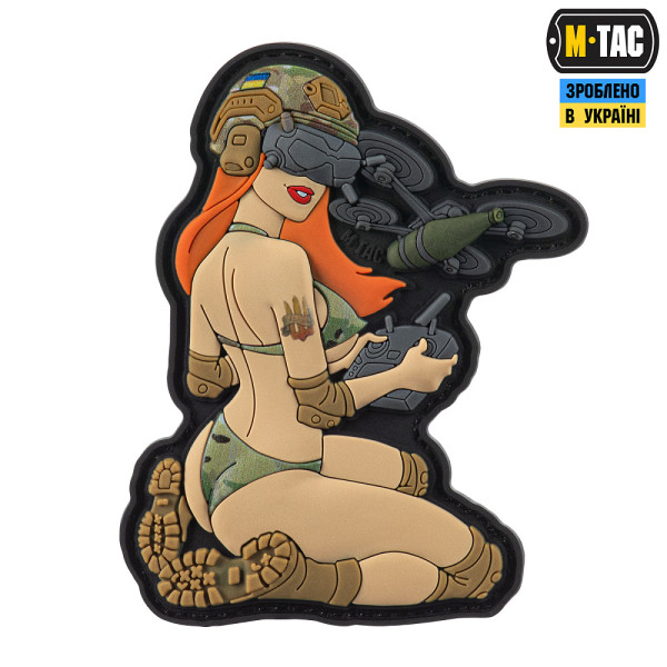 M-TAC НАШИВКА TACTICAL GIRL №6 PVC REDHEAD MC V1