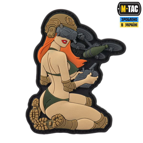 M-TAC НАШИВКА TACTICAL GIRL №6 PVC REDHEAD/OLIVE/COYOTE V1