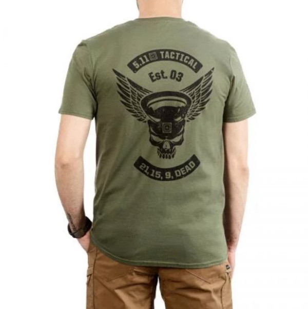 5.11 ФУТБОЛКА С ПРИНТОМ KETTLE SKULL OLIVE 76289-255