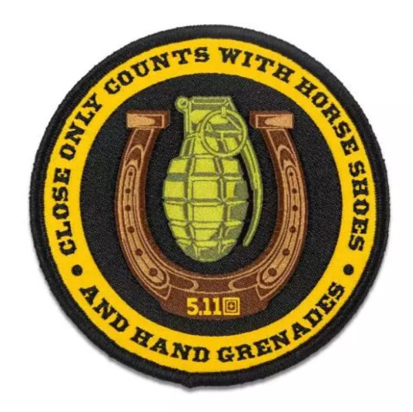 5.11 НАШИВКА CLOSE ONLY COUNTS PATCH 92212-108