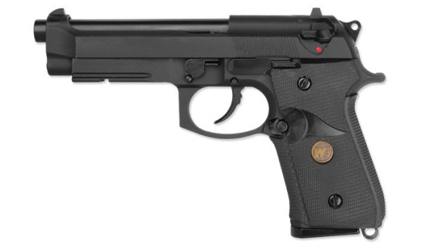 WE ПИСТОЛЕТ BERETTA M9 MARINE GBB BLACK FULL METAL BLACK HS0275
