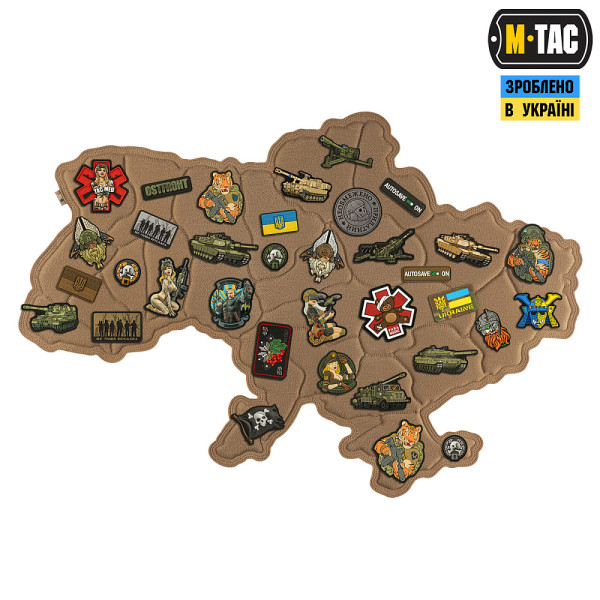 M-TAC ПАНЕЛЬ ДЛЯ НАШИВОК МАПА УКРАЇНИ COYOTE