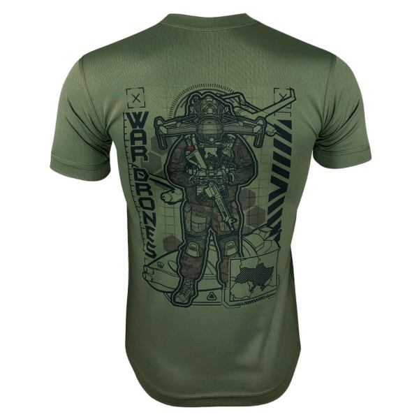 KRAMATAN TACTICAL DESIGN ФУТБОЛКА WAR DRONES OLIVE