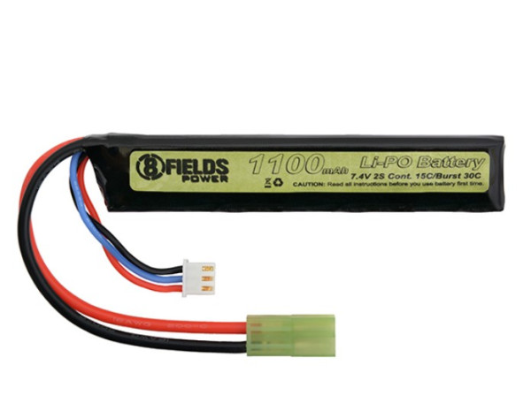 8FIELDS АКУМУЛЯТОР LIPO 7.4V 1100MAH 15/30C 27728 HS2810