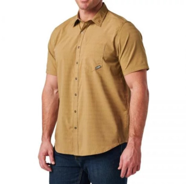 5.11 РУБАШКА ТАКТИЧЕСКАЯ AERIAL SHORT SLEEVE SHIRT ELMWOOD 71378-975