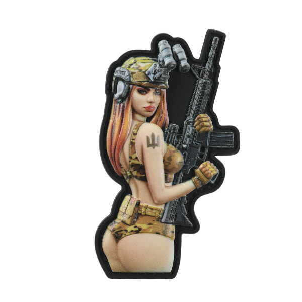НАШИВКА TACTICAL GIRL №8 ТРИЗУБ PVC