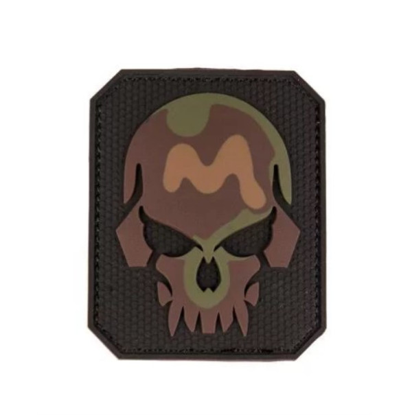 MIL-TEC НАШИВКА SKULL PATCH PVC 3D LARGE GREEN CAMO 16832120