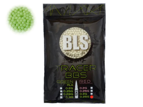 BLS ШАРЫ PERFECT BB FLUORESCENT TRACER 0.25G 1 KG GREEN BLS-025-4000-TR